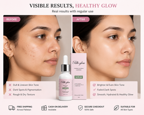 Pelle Glow Hydrating Face Serum with Hyaluronic Acid & Niacinamide (30ml)